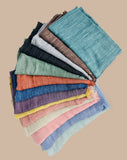 JC021037 Soft Crinkle Gauze Scarf – Boho Lightweight Shawl, Vintage Washed Wrap with Raw Fringe Edges: Beige