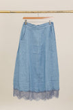 Linen Skirt REF. 80126: Wasabi