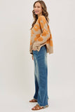 MID-RISE WIDE-LEG FRAYED HEM DENIM JEANS: DENIM BLUE / Contemporary / S