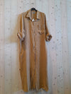 REF 8827 100% LINEN LONG T-SHIRT: BEIGE