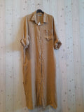 REF 8827 100% LINEN LONG T-SHIRT: BEIGE