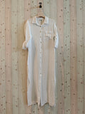 REF 8827 100% LINEN LONG T-SHIRT: BEIGE