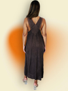 REF 72202 100% LINEN CHEST STYLE DRESS: White