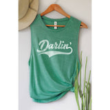 DARLIN GRAPHIC TANK TOP: Mineral Mustard / S-M-L-XL(1-2-2-1)