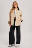 CORDUROY BUTTON DOWN BARN COAT INNER PLAID: CAMEL / M