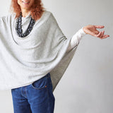 RISI Luxury Merino Cowl Poncho: Desert Beige