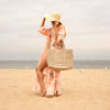 Cotton Kimono Bathrobe Frida Cardigan Gown - Orange Owl