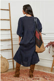 100% linen dress REF. 1109: Khaki