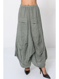 Skirt in 100% linen REF. 7199: Wasabi / Unique