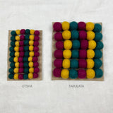 TARUTSHA Boho Felt Ball Pompom Garlands 200cm: 2.5cm / Autumn
