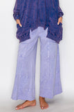 BEST Mineral Wash Wide leg Cropped pants HP5524.: S-M-L / 2-2-2 / Navy