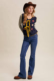 Bow-Tie Floral Knit Vest LSW1008: Navy / S