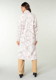 Speckled Shawl Collar Long Sleeve Knit Cardigan: Natural/Berry / M/L