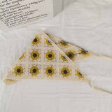 Cherry Strawberry Floral checkered Crochet Bandana -56colors: Flower16