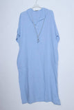 Short Dresses in 100% Linen REF. 1493: Green / Unique