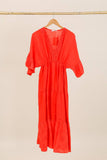 Linen dress REF. 72341: Wasabi
