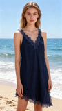 100% Linen Dress REF. 73696: Wasabi