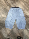 100% Linen Trousers REF. 9530: Khaki