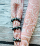 Navy Pearls Bandana Stretch Charm  