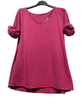 69461 BASIC COTTON TSHIRT: PERSIMMON