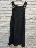 DRESS 72319 100% LINEN: KAKI