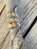 Peach Pearl Stretch Bandana Charm