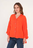 48902 PLAIN LINEN SHIRT: NAVY