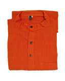 Solid Cotton Kurta: Bronze / Medium