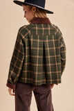 TARTAN BARN JACKET: SEPIA / S