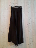 REF 30201 WIDE LEG LINEN PANTS 100%: BLACK