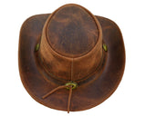 Arizona Leather Hats for Men & Women Cowboy western style: Redish / L
