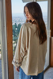 L9064 | Knit Cotton Embroidered Top: Natural / S