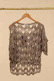 Openwork cotton knit sweater 1688 100% cotton: Beige