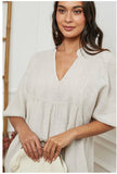 100% linen dress REF. 1109: Khaki