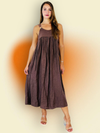 REF 72202 100% LINEN CHEST STYLE DRESS: White