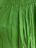 Flared linen trousers 66031 100%LINEN: Moutarde