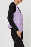 Sleeveless shirt in 100% Linen REF. 5146: Khaki / S/M-L/XL