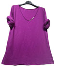 69461 BASIC COTTON TSHIRT: CAMEL