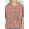 PAPILLONS RHOPALOCERA BUTTERFLIES GRAPHIC CROP TEE: SAND / S-M-L(2-2-2)