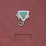 Turquoise and amber ring.: #8