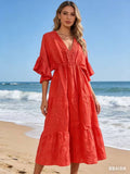 Linen dress REF. 72341: Wasabi
