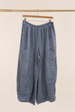 100% Linen Trousers REF. 9530: Duck Green