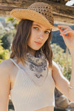 Classic Paisley Floral Bandana - Lightweight Cotton 🌼: Rust