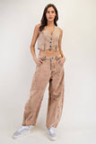 PL5346 - WASHED BARREL LONG PANTS: HAZELNUT / M