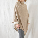 RISI Luxury Merino Cowl Poncho: Burnt Orange