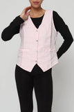 Sleeveless shirt in 100% Linen REF. 5146: White / S/M-L/XL