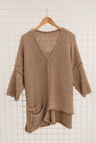 Asymmetric oversized sweater 60681ALPAGA made in Italy: Beige