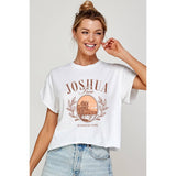 JOSHUA TREE VINTAGE GRAPHIC CROP TOP: IVORY / S