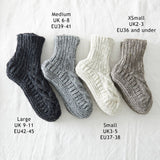 JANA Cable Knit Lined Wool Slipper Socks S/M/L: Forest Green UK3-5