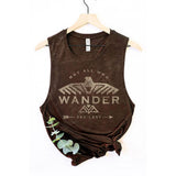WANDER ARE ROST MINERAL GRAPHIC TANK TOP: Mineral Navy / S